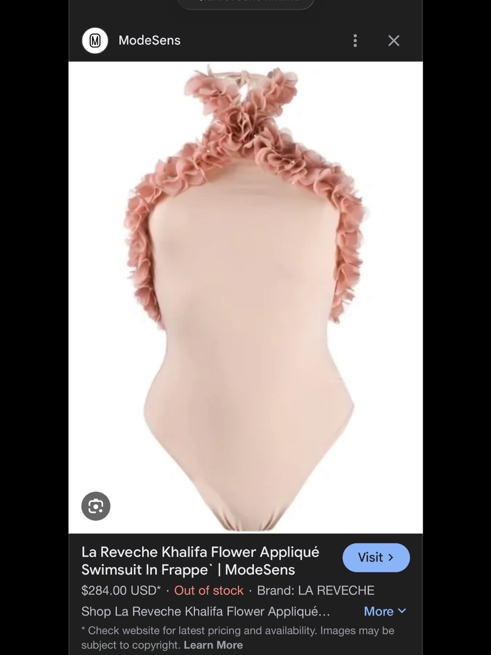 BLACK with pink La Reveche Women’s  Floral-Appliqué One-Piece Swimsuit